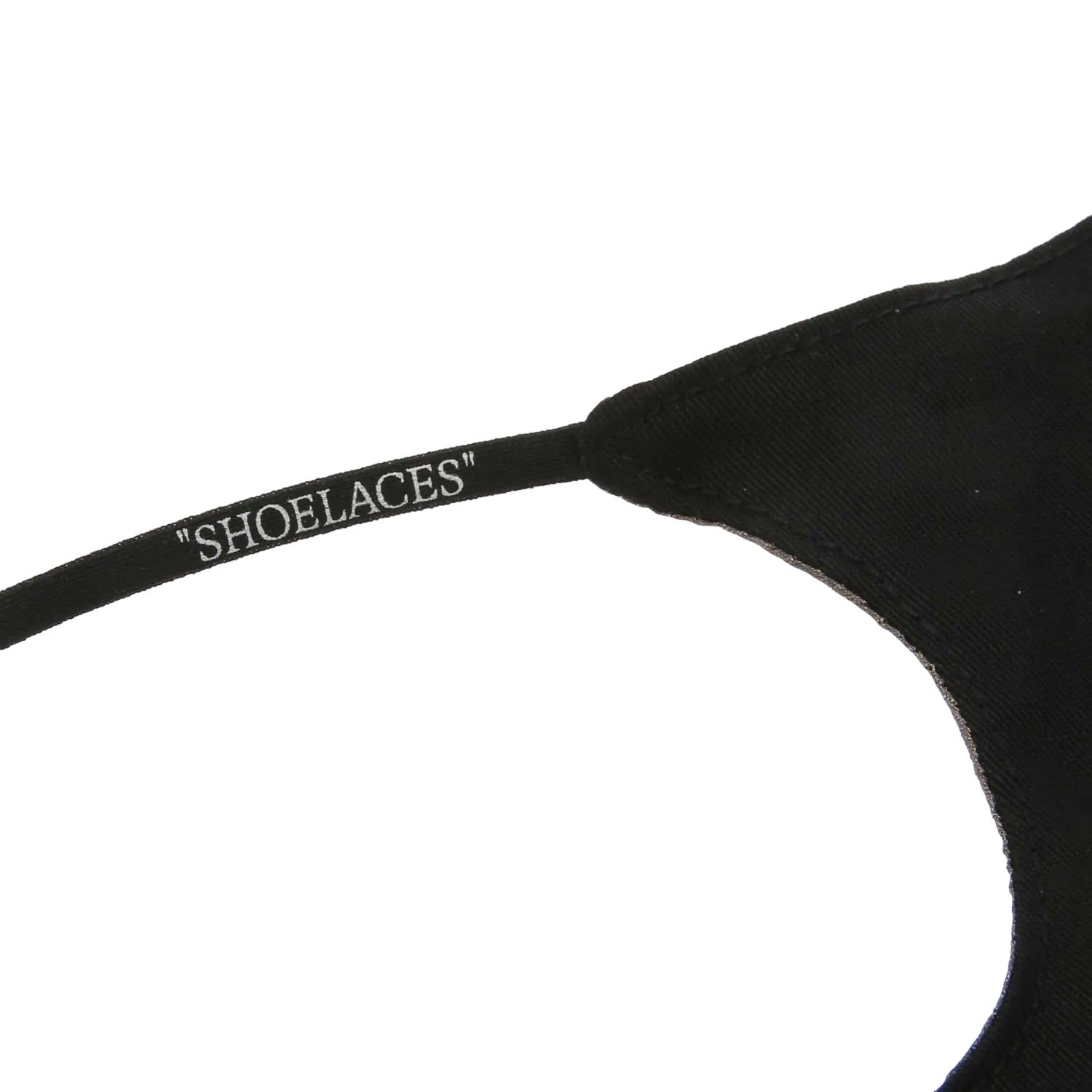 Black - Side - Off White Simple Arrow Logo Face Mask