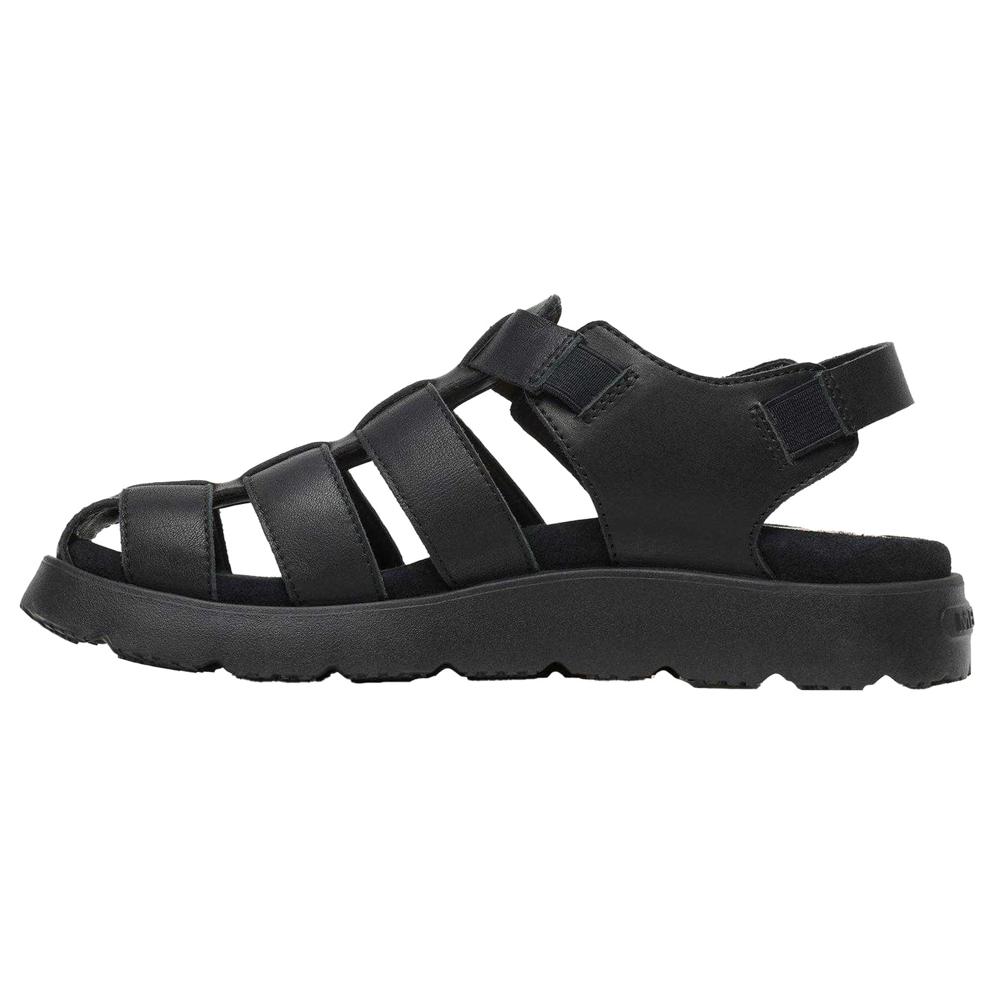 Black - Side - Merrell Unisex Adult Fisherman Leather Sandals