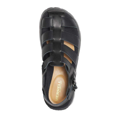 Black - Lifestyle - Merrell Unisex Adult Fisherman Leather Sandals