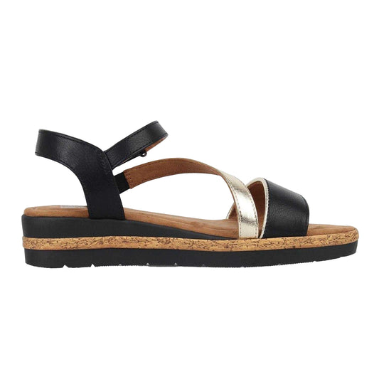 Black - Front - Biba Womens-Ladies Wedge Sandals