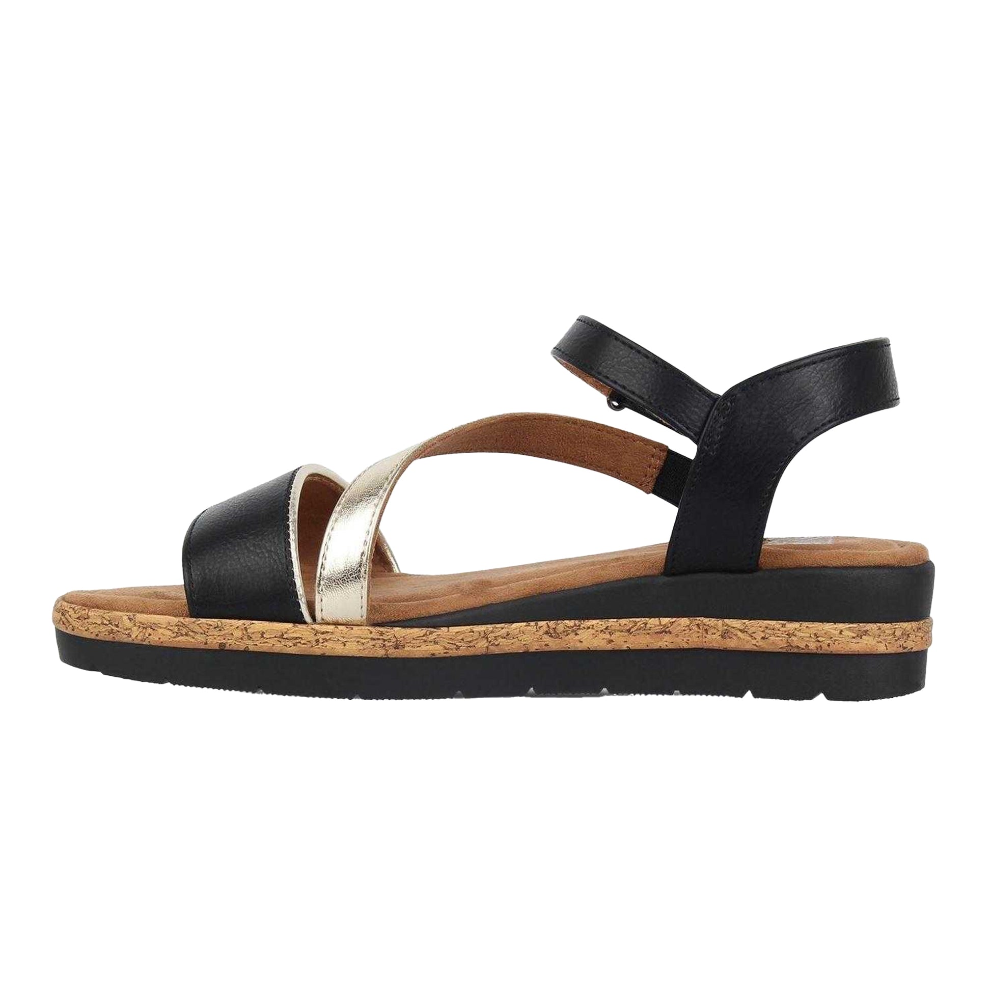 Black - Back - Biba Womens-Ladies Wedge Sandals