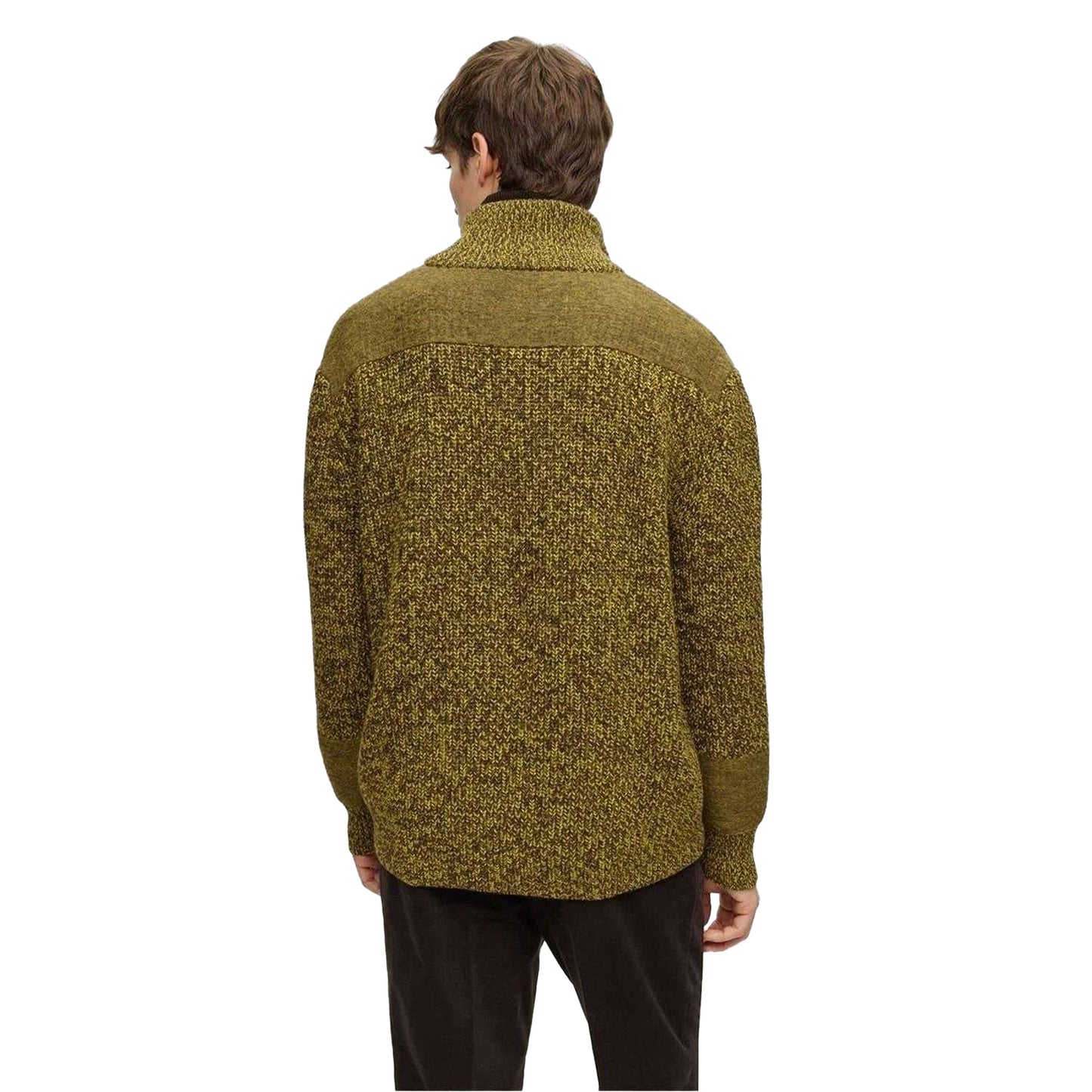 Green - Back - Boss Mens Regular Sweater Top
