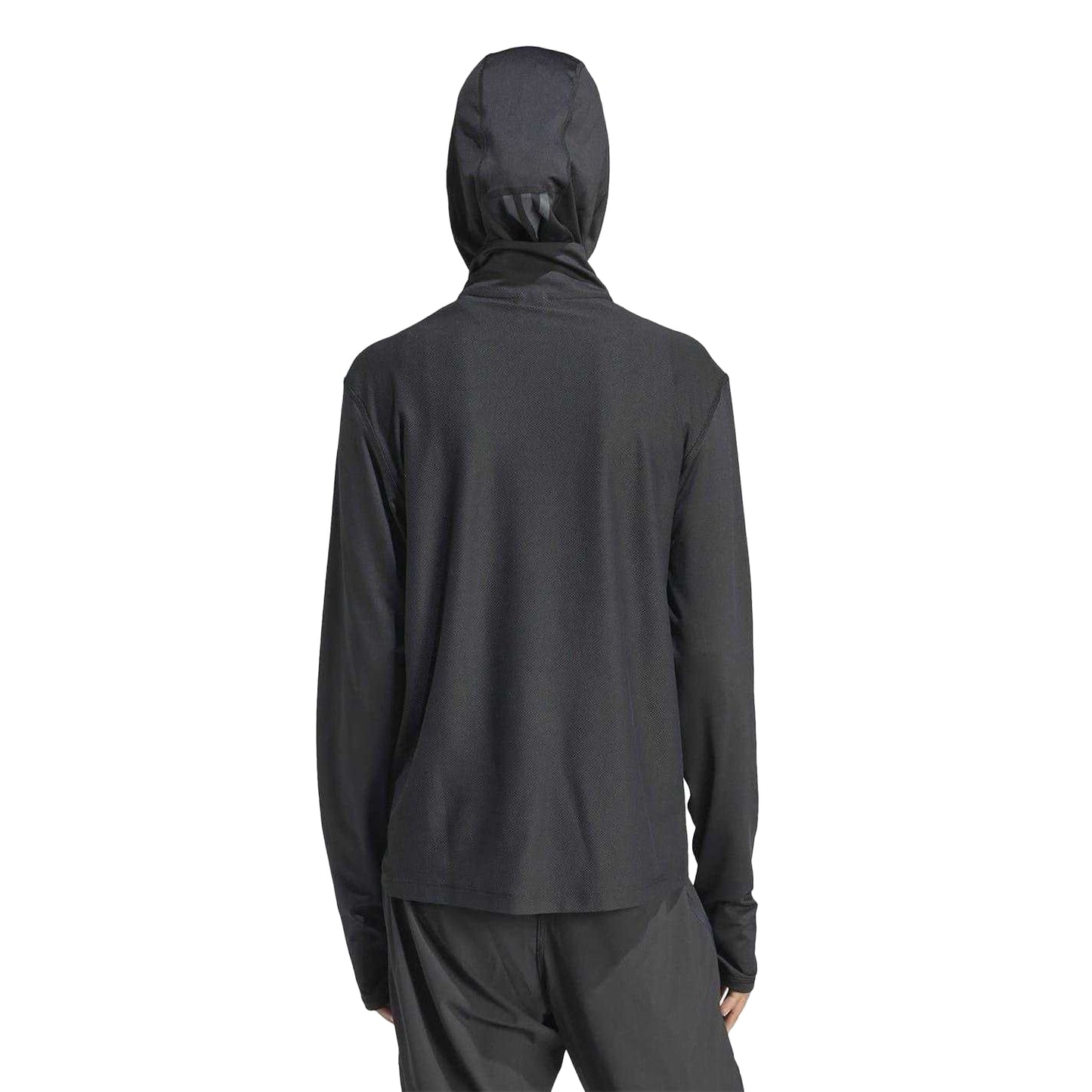 Black - Back - Adidas Womens-Ladies Own The Run Half Zip Top