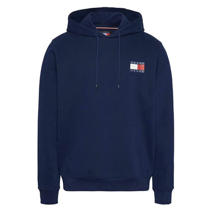 Navy - Front - Tommy Jeans Mens Essential Cotton Hoodie