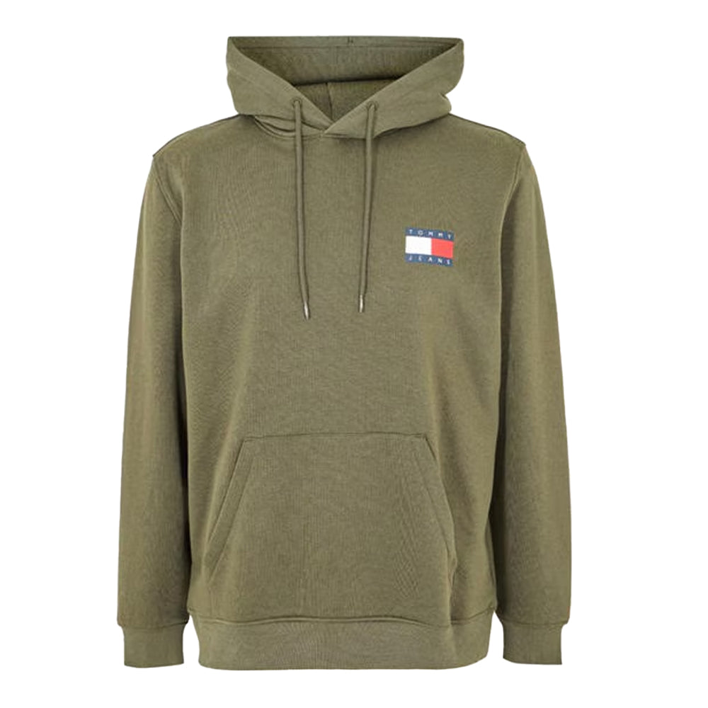 Pewter - Front - Tommy Jeans Mens Essential Cotton Hoodie