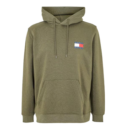 Pewter - Front - Tommy Jeans Mens Essential Cotton Hoodie