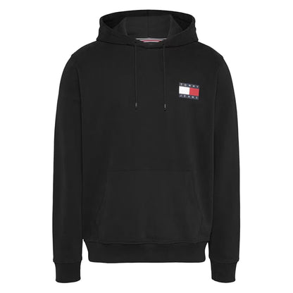 Black - Front - Tommy Jeans Mens Essential Cotton Hoodie