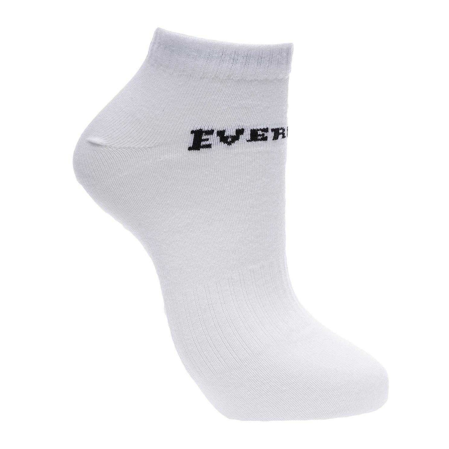 White - Back - Everlast Mens Logo Trainer Socks (Pack of 3)