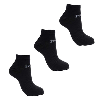 Black - Front - Everlast Mens Logo Trainer Socks (Pack of 3)