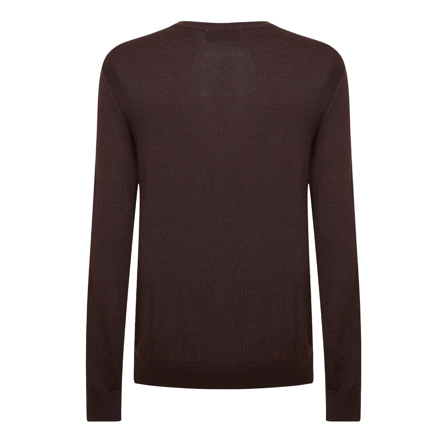 Brown - Back - Boss Mens Ribbed Sweater Top
