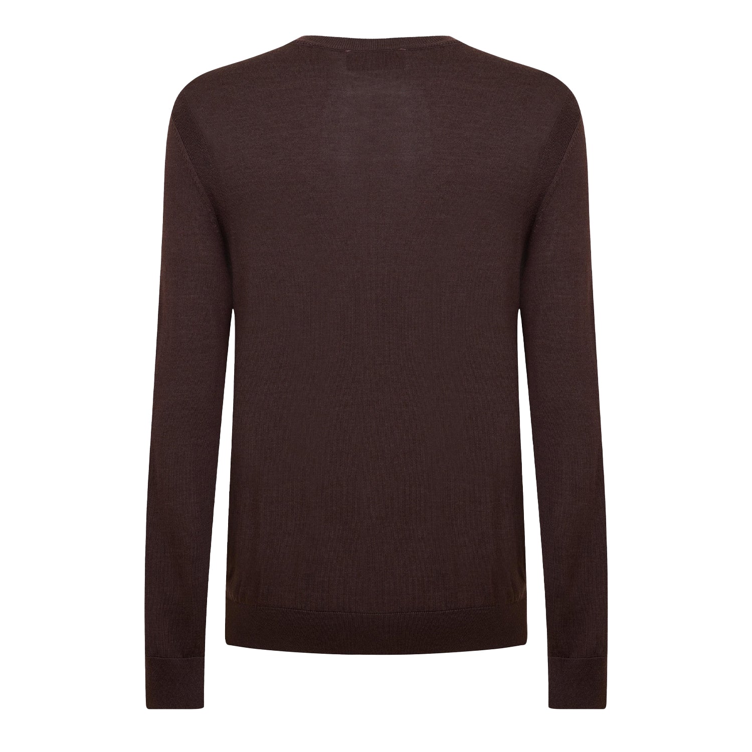 Brown - Back - Boss Mens Ribbed Sweater Top