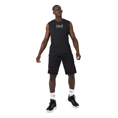 Black-Red - Lifestyle - Everlast Mens Sleeveless Basketball Jersey