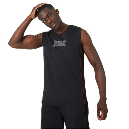 Black-Red - Front - Everlast Mens Sleeveless Basketball Jersey