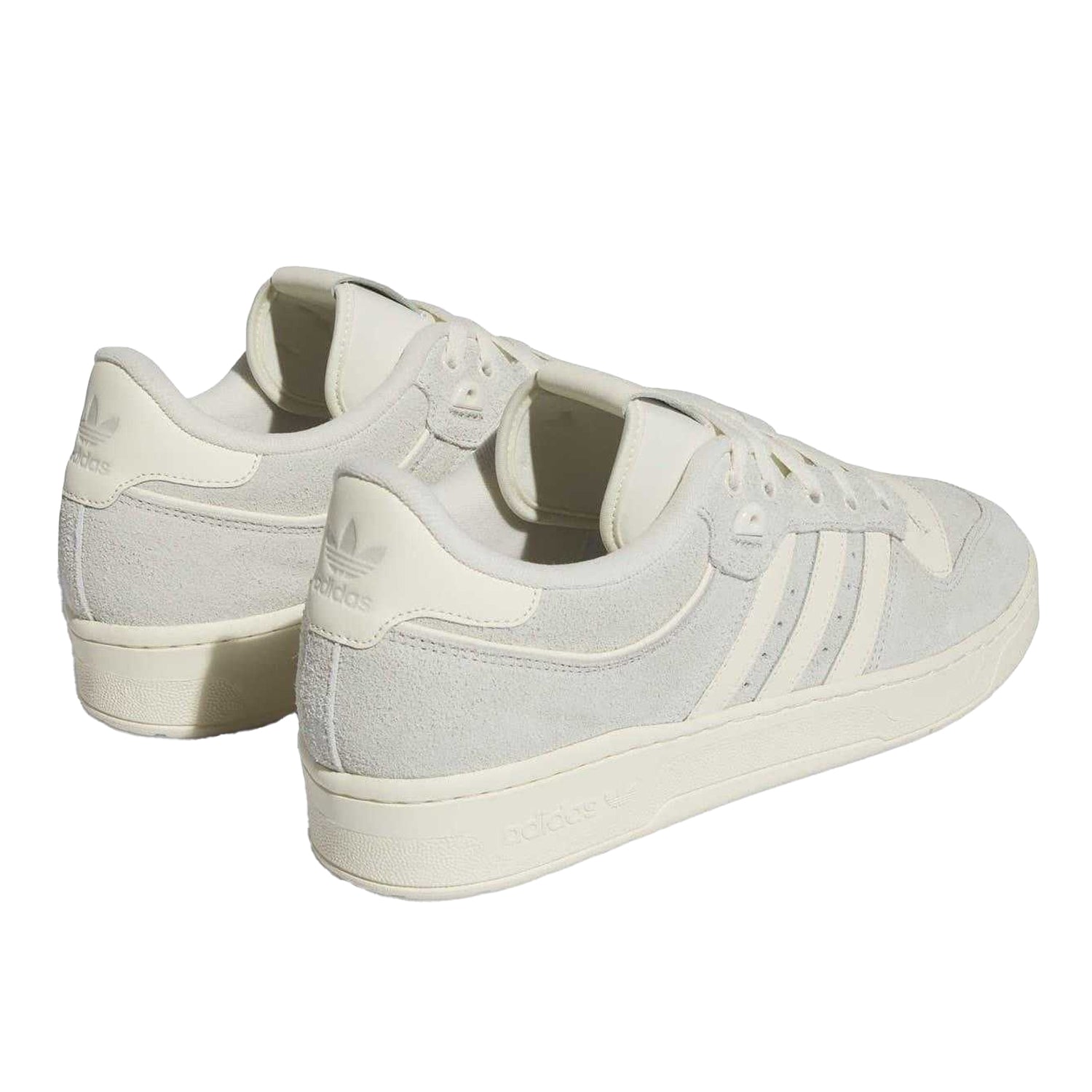 Grey - Back - Adidas Mens Rivalry Suede Trainers