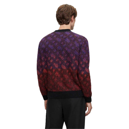 Black Blend - Back - Boss Mens Geometric Regular Jumper