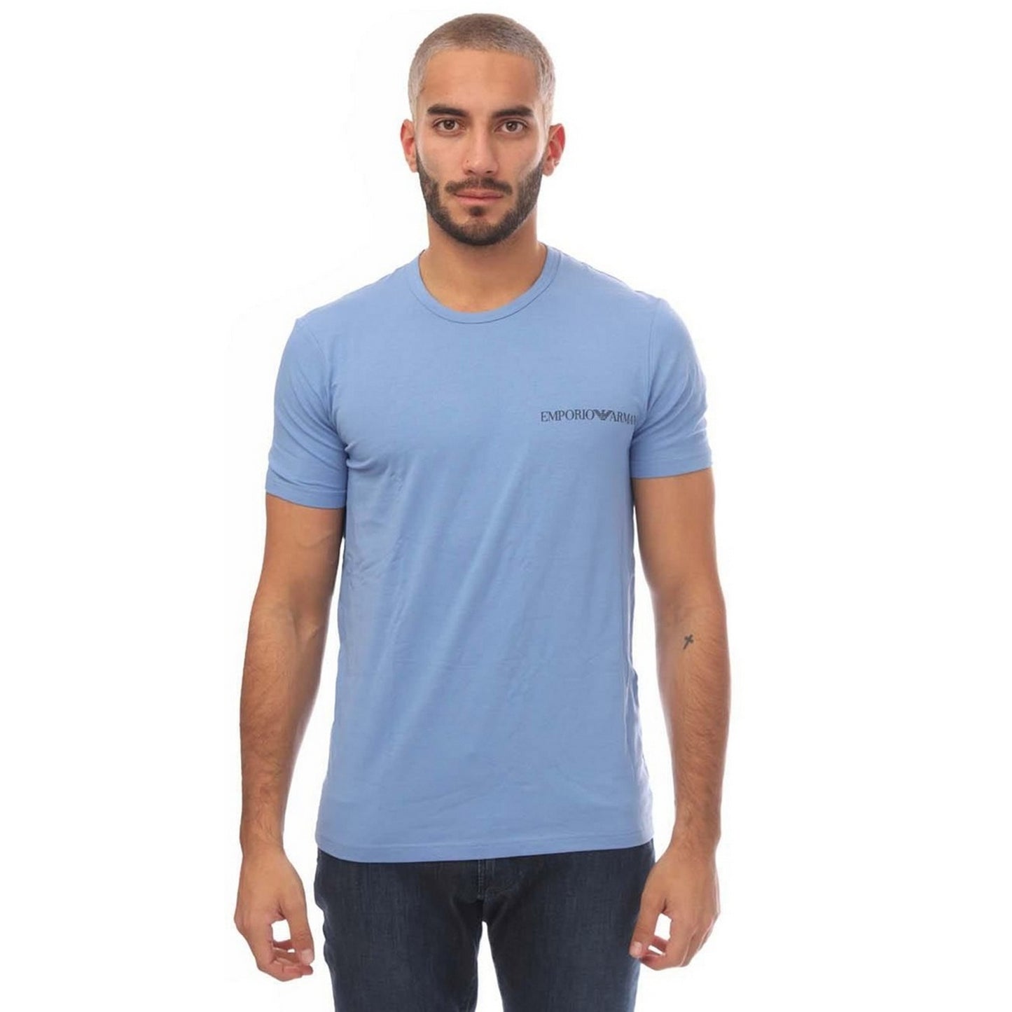Black-Blue - Back - Emporio Armani Mens T-Shirt (Pack of 2)