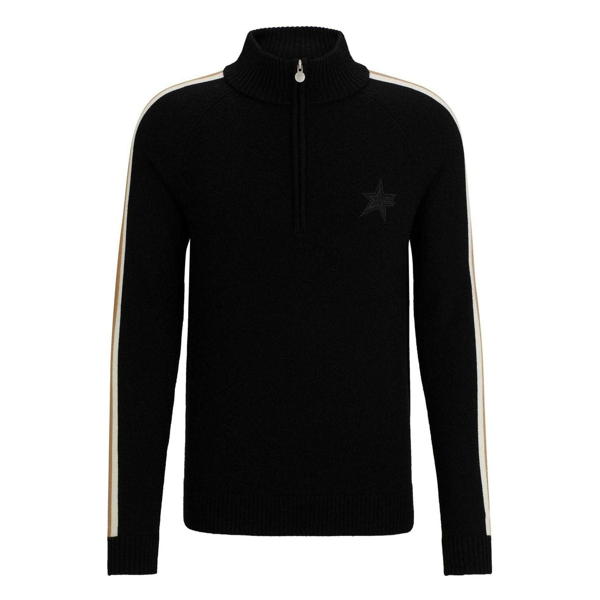 Black - Front - Boss Mens Regular Raglan Jumper