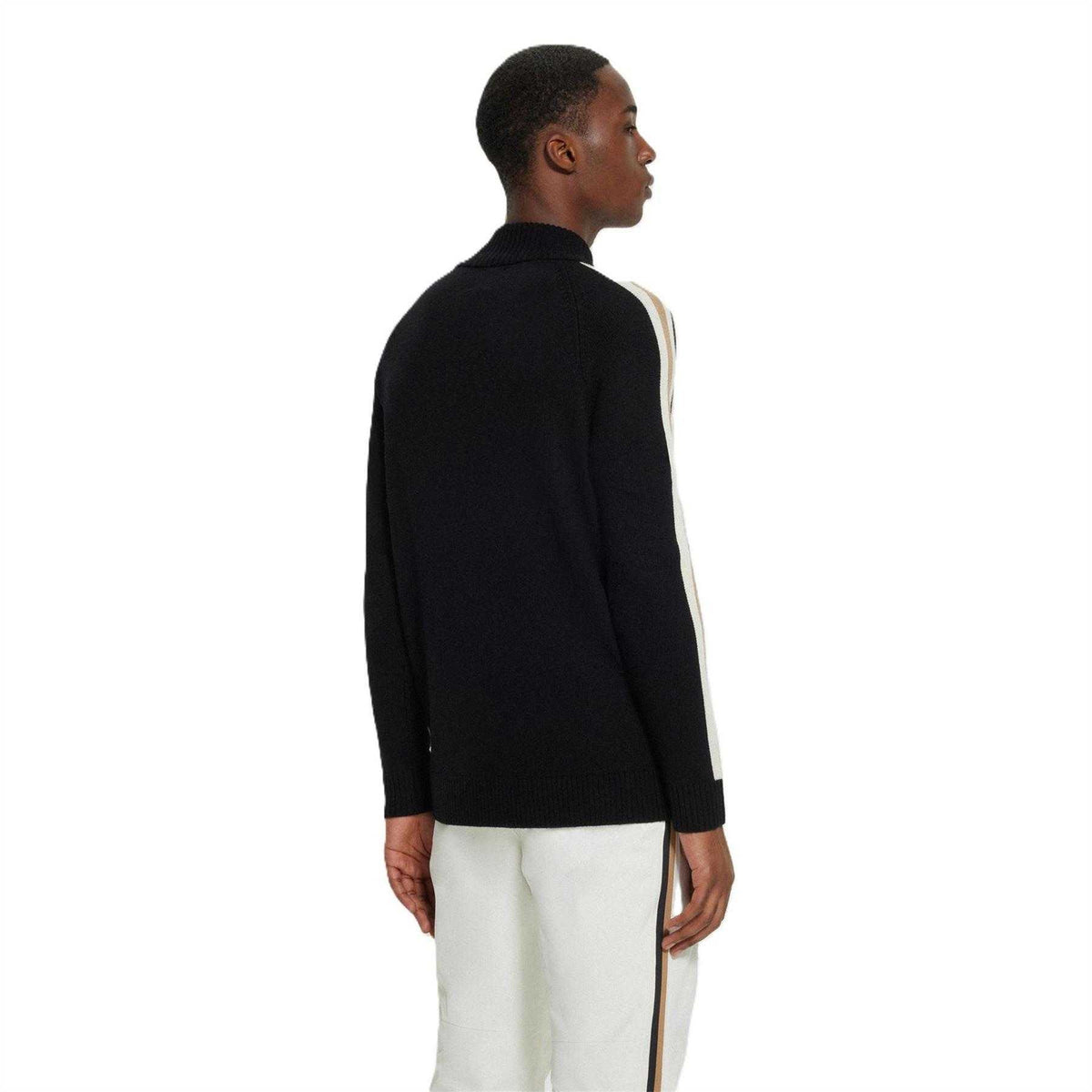 Black - Back - Boss Mens Regular Raglan Jumper