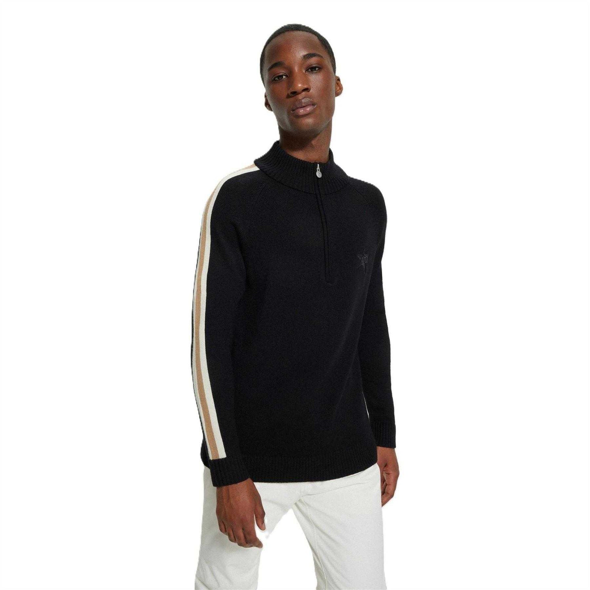Black - Lifestyle - Boss Mens Regular Raglan Jumper