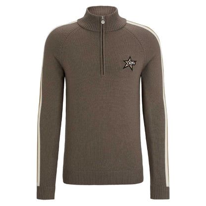 Beige - Front - Boss Mens Regular Raglan Jumper