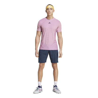 Pink - Lifestyle - Adidas Mens AirCool Crew Neck Short-Sleeved T-Shirt