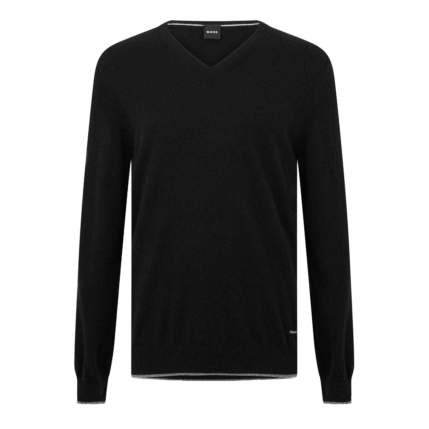 Black - Front - Boss Mens Ettore Regular Top