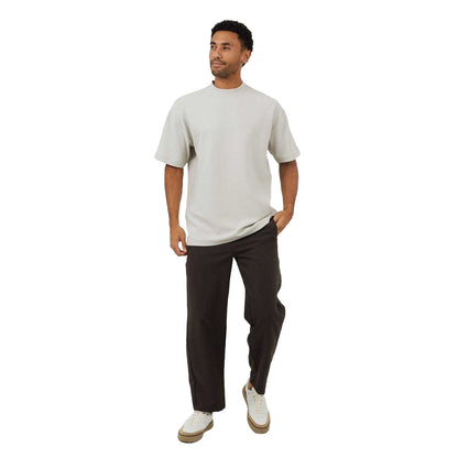 Grey - Lifestyle - Brave Soul Mens Turtle Neck Relaxed Fit T-Shirt