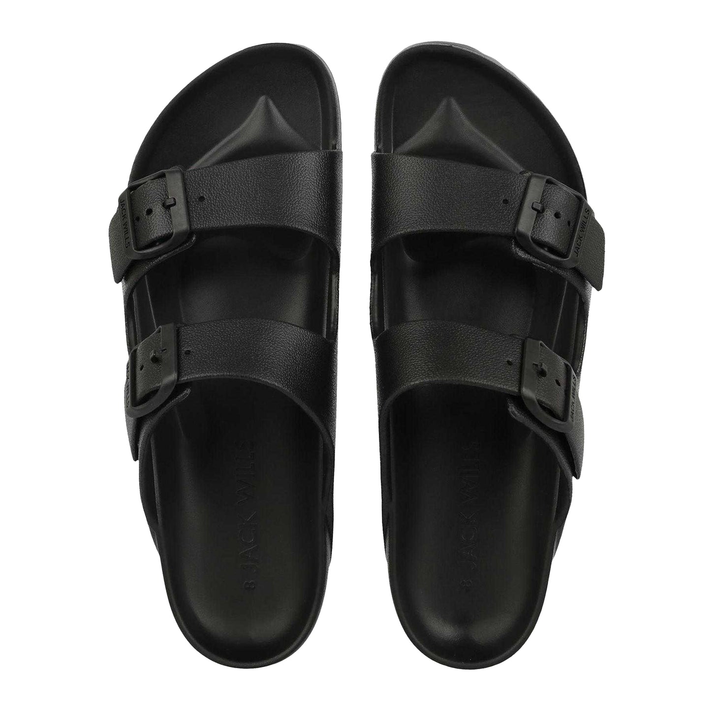 Black - Side - Jack Wills Mens Straps Sandals