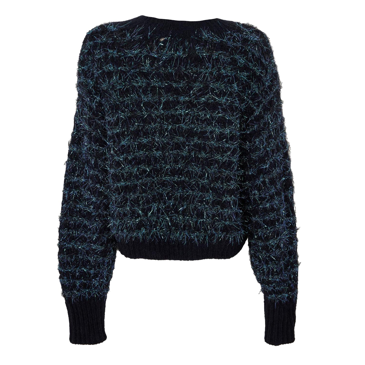 Black Blend - Back - Boss Womens-Ladies Metallic Thread Regular Long-Sleeved Sweater Top