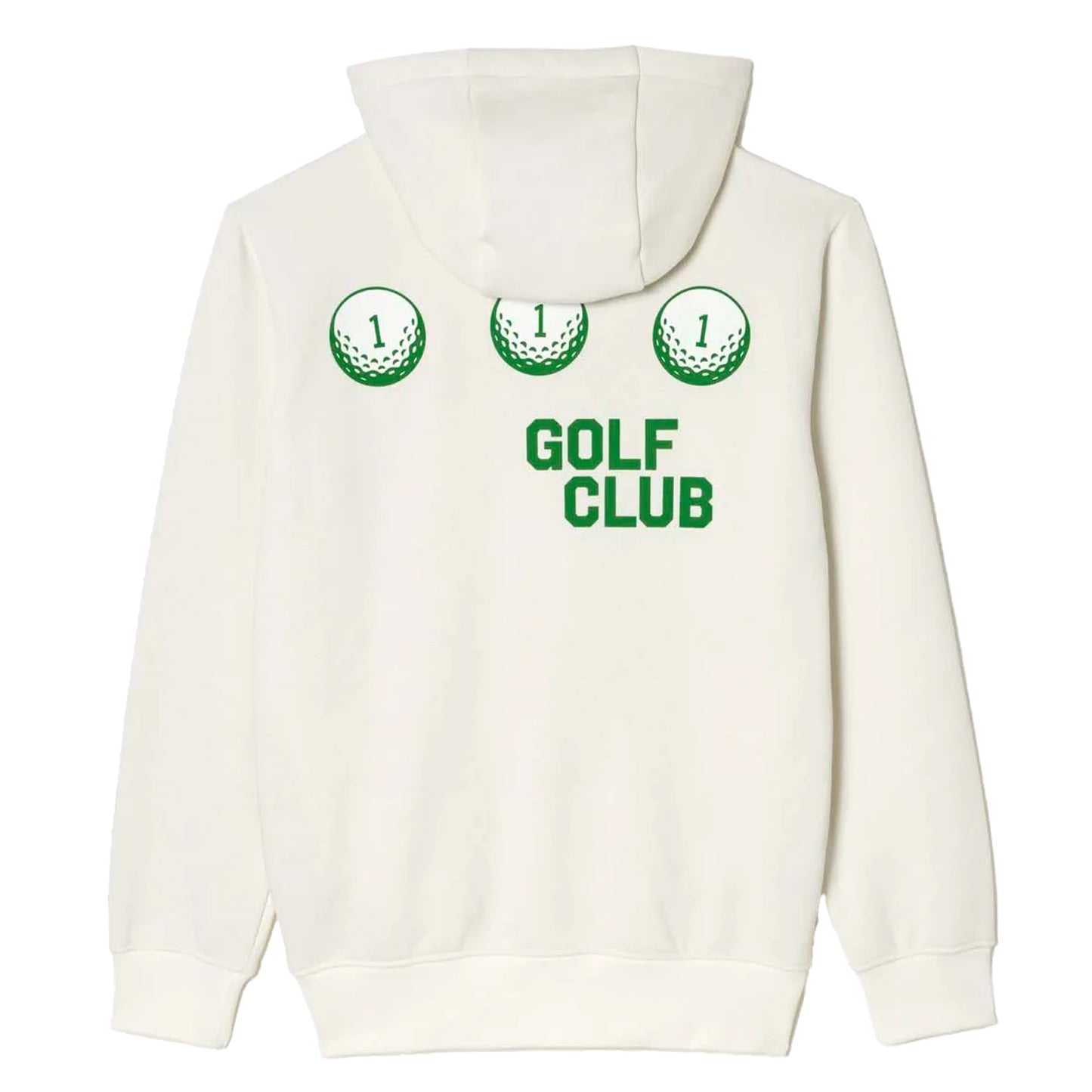 Cream - Back - Lacoste Mens Golf Pull Over Hoodie