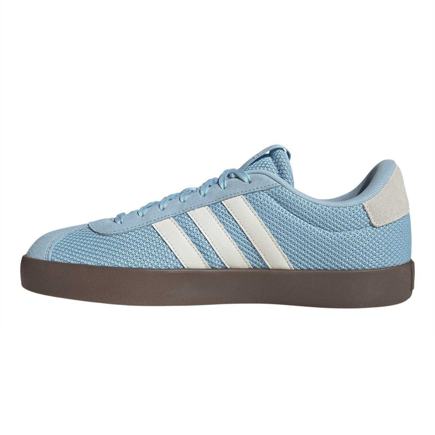 Blue-White-Gum - Side - Adidas Mens VL Court 3.0 Suede Trainers