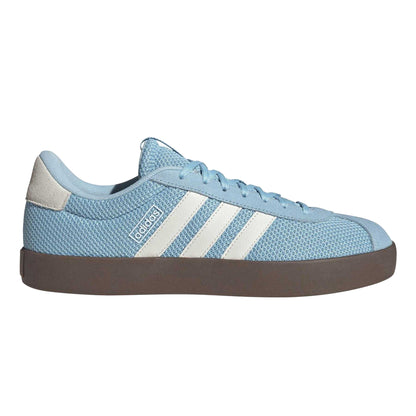 Blue-White-Gum - Front - Adidas Mens VL Court 3.0 Suede Trainers