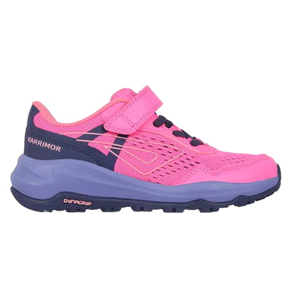 Pink-Navy - Front - Karrimor Girls Tempo Trail Trainers