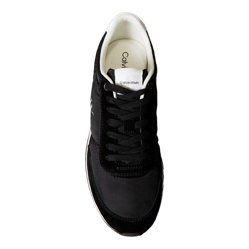 Black-White - Lifestyle - Calvin Klein Mens Retro Suede Trainers