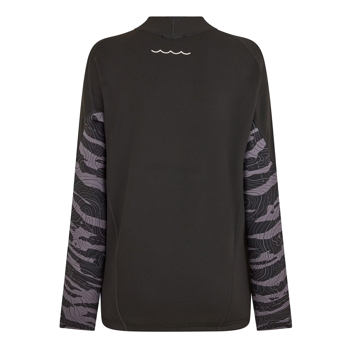 Black - Back - Gul Mens Thermal Rash Guard