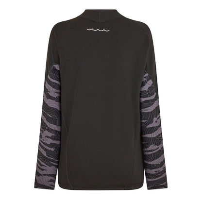 Black - Back - Gul Mens Thermal Rash Guard