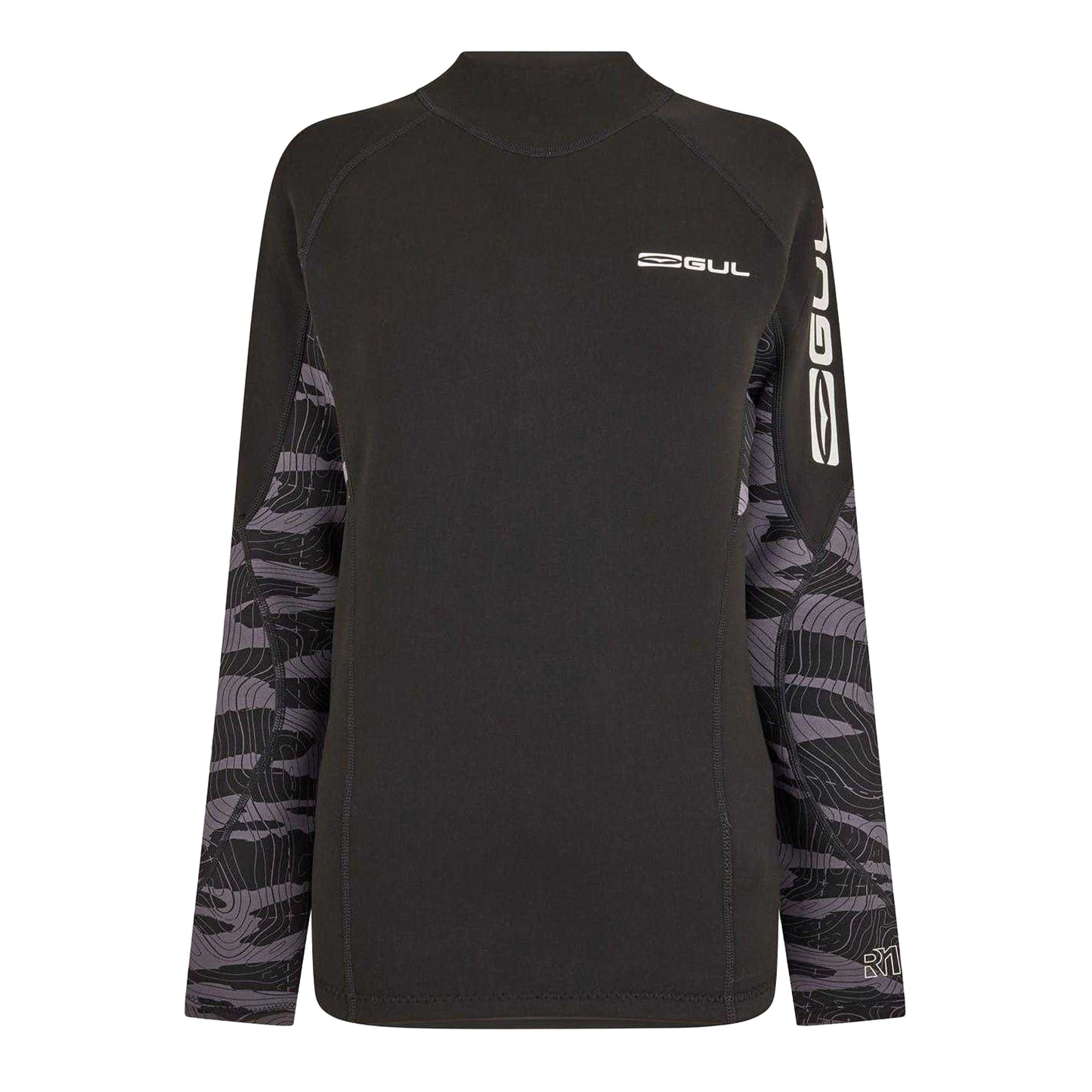 Black - Front - Gul Mens Thermal Rash Guard