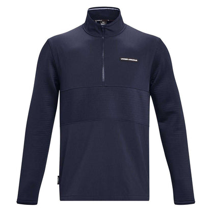 Blue - Front - Under Armour Mens Daytona Zip Neck Sweatshirt