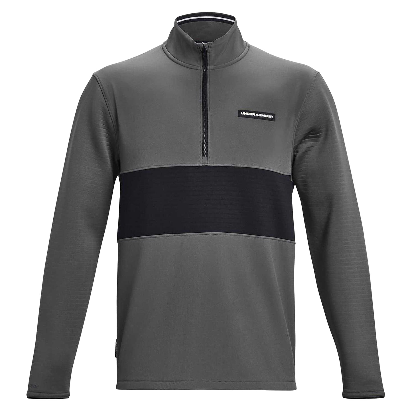 Grey - Front - Under Armour Mens Daytona Zip Neck Sweatshirt