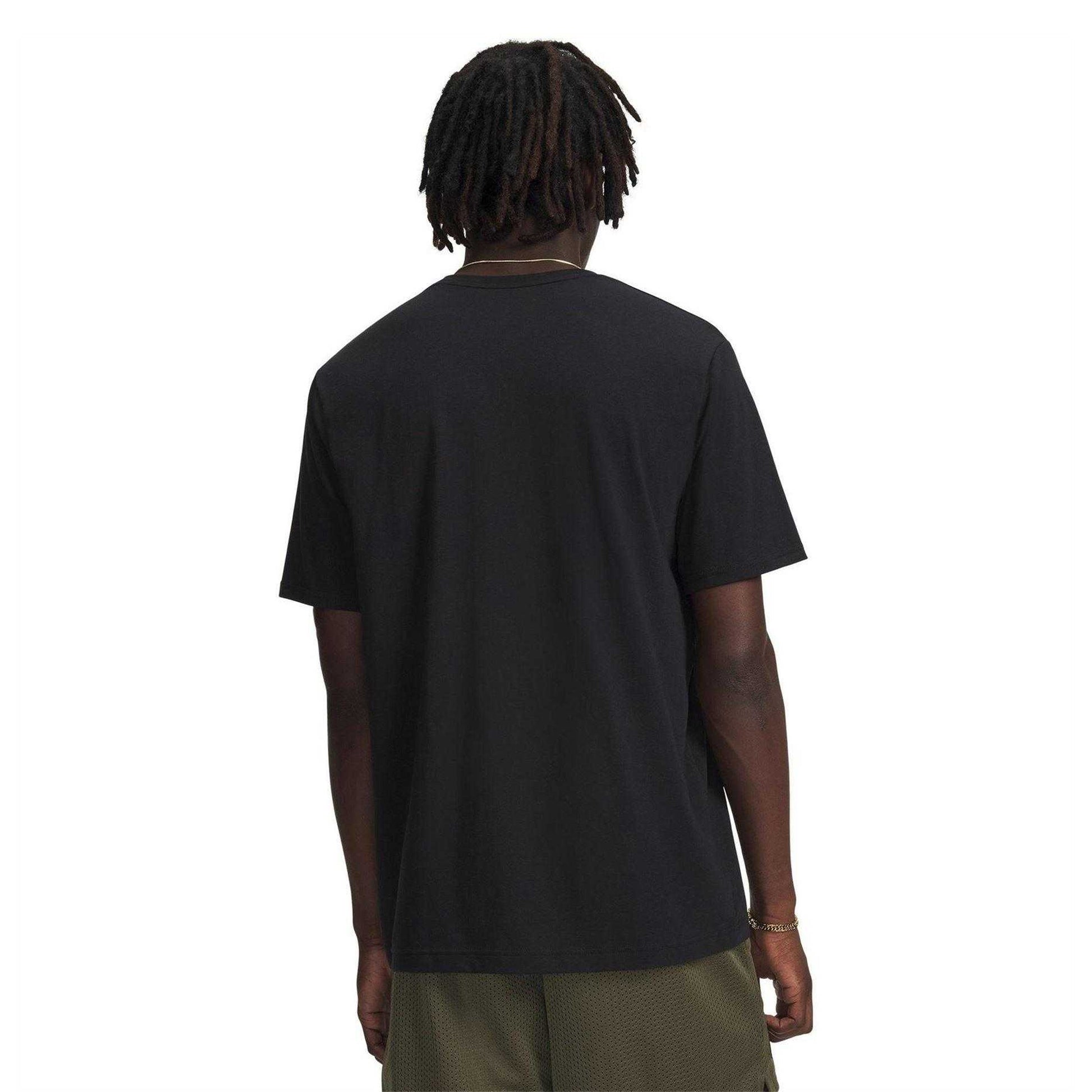 Black-White - Back - Under Armour Mens Logo Athletic T-Shirt
