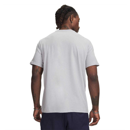 Grey-White - Back - Under Armour Mens Logo Athletic T-Shirt
