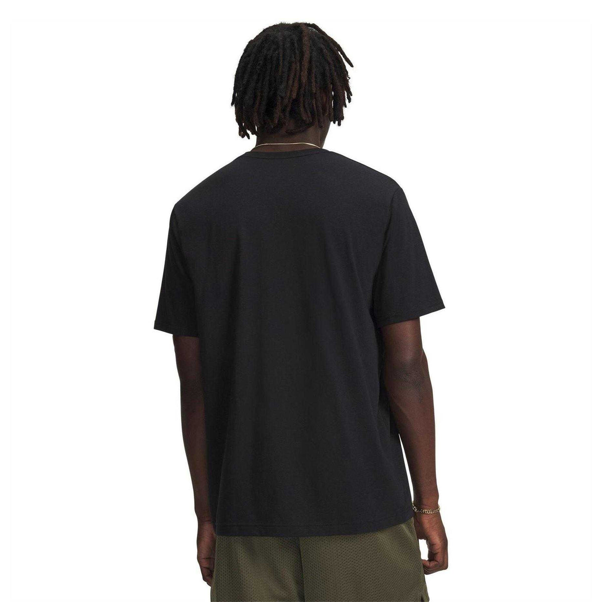 Black-White - Back - Under Armour Mens Logo Athletic T-Shirt