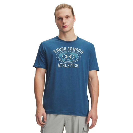 Blue-Green - Front - Under Armour Mens Logo Athletic T-Shirt