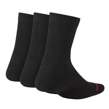 Black - Back - Nike Childrens-Kids Air Jordan Crew Socks (Pack of 3)