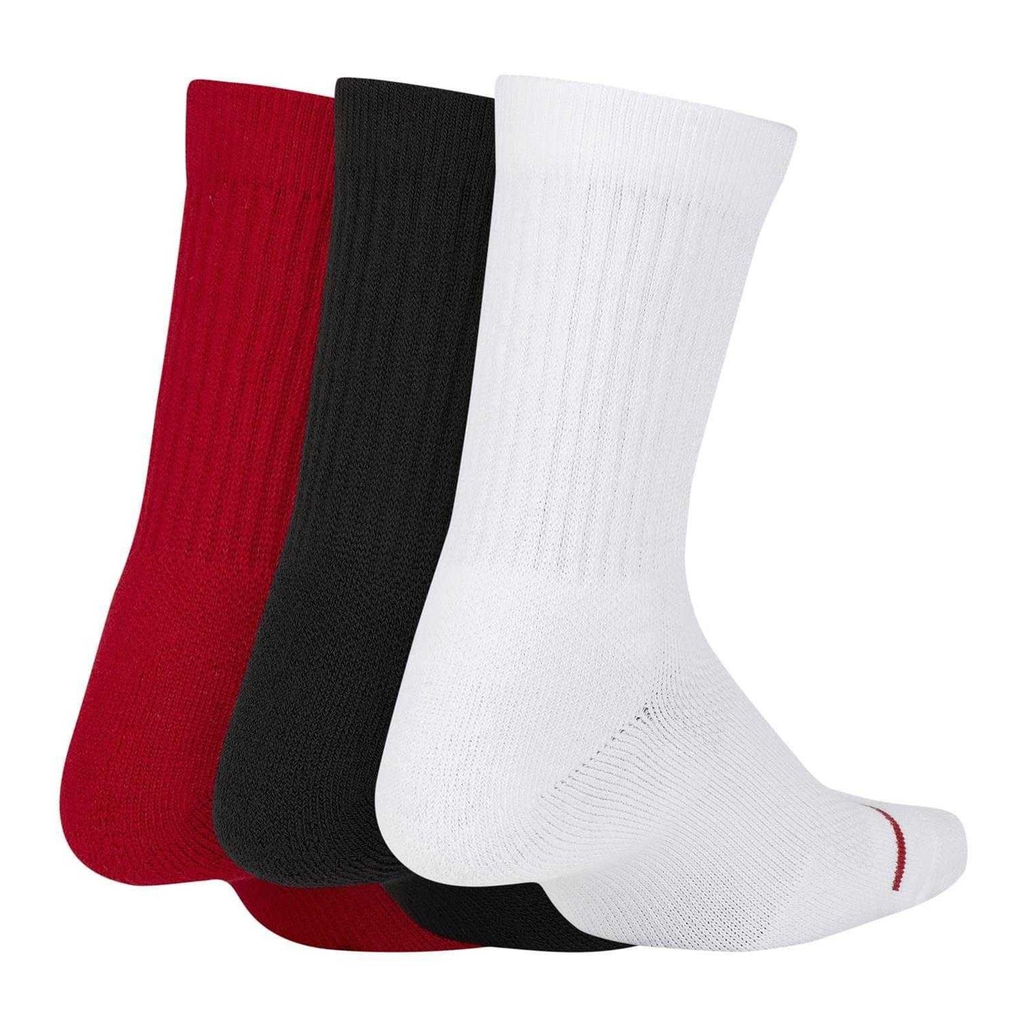Red - Back - Nike Childrens-Kids Air Jordan Crew Socks (Pack of 3)