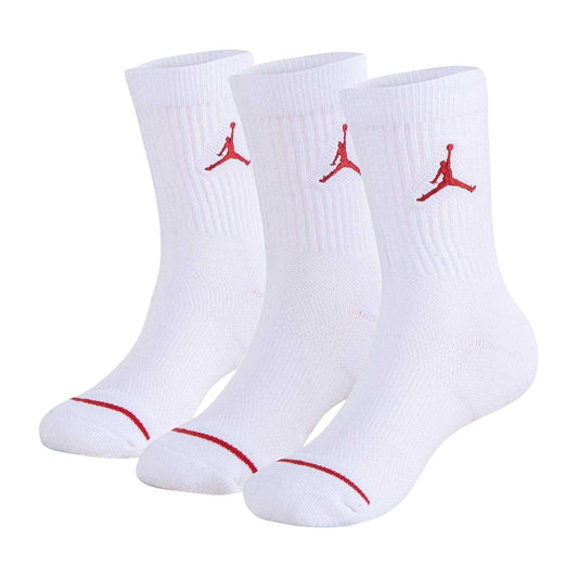 White - Front - Nike Childrens-Kids Air Jordan Crew Socks (Pack of 3)