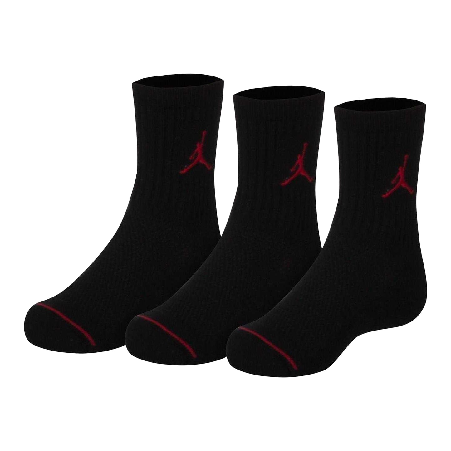 Black - Front - Nike Childrens-Kids Air Jordan Crew Socks (Pack of 3)