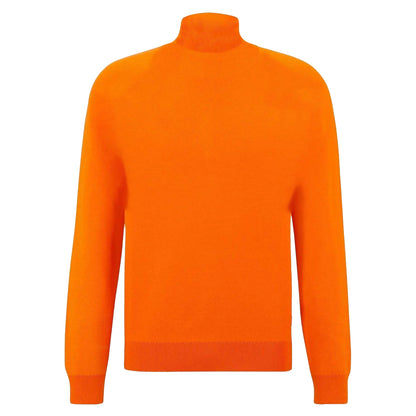 Bright Orange - Back - Boss Unisex Adult Fine Knit Regular Sweater Top
