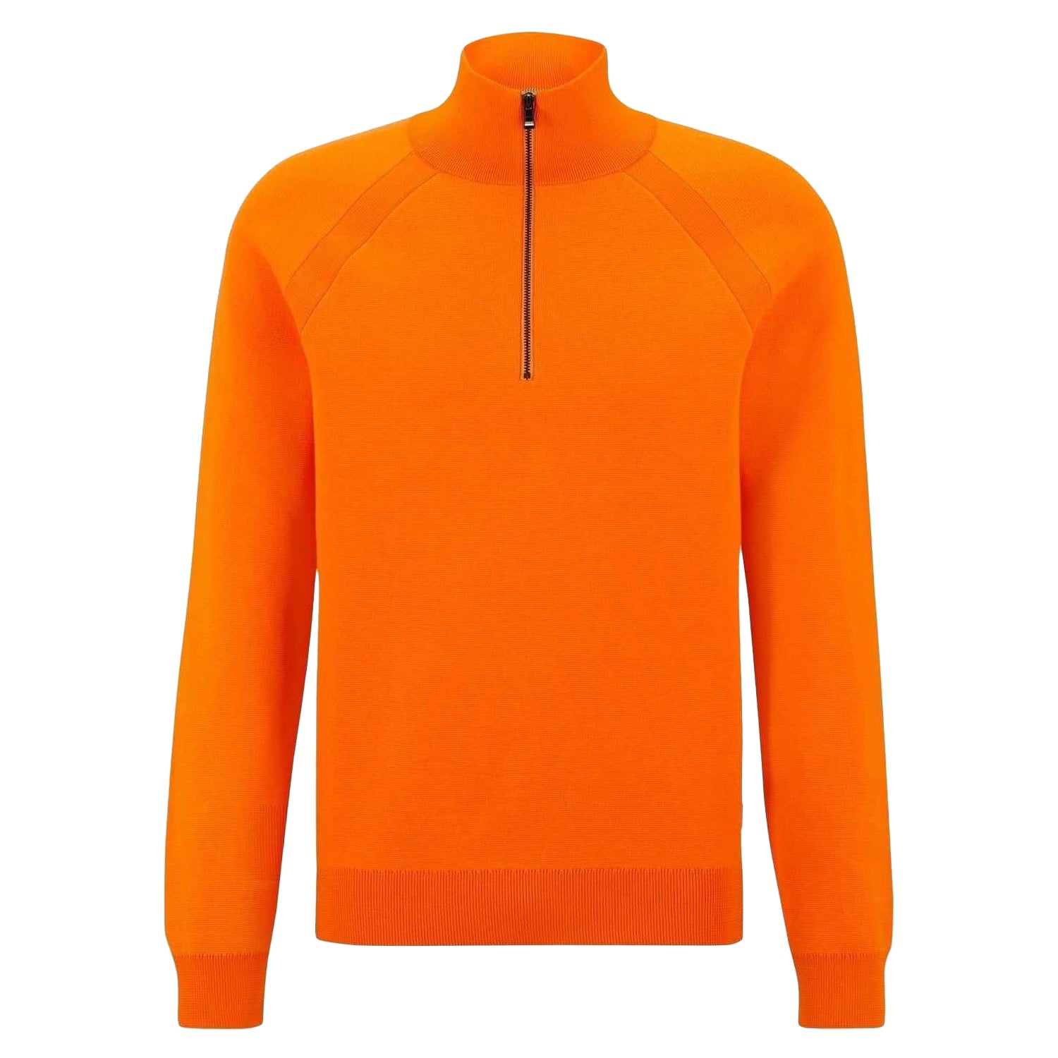 Bright Orange - Front - Boss Unisex Adult Fine Knit Regular Sweater Top