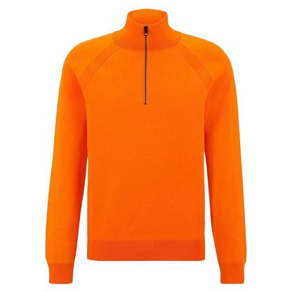 Bright Orange - Front - Boss Unisex Adult Fine Knit Regular Sweater Top